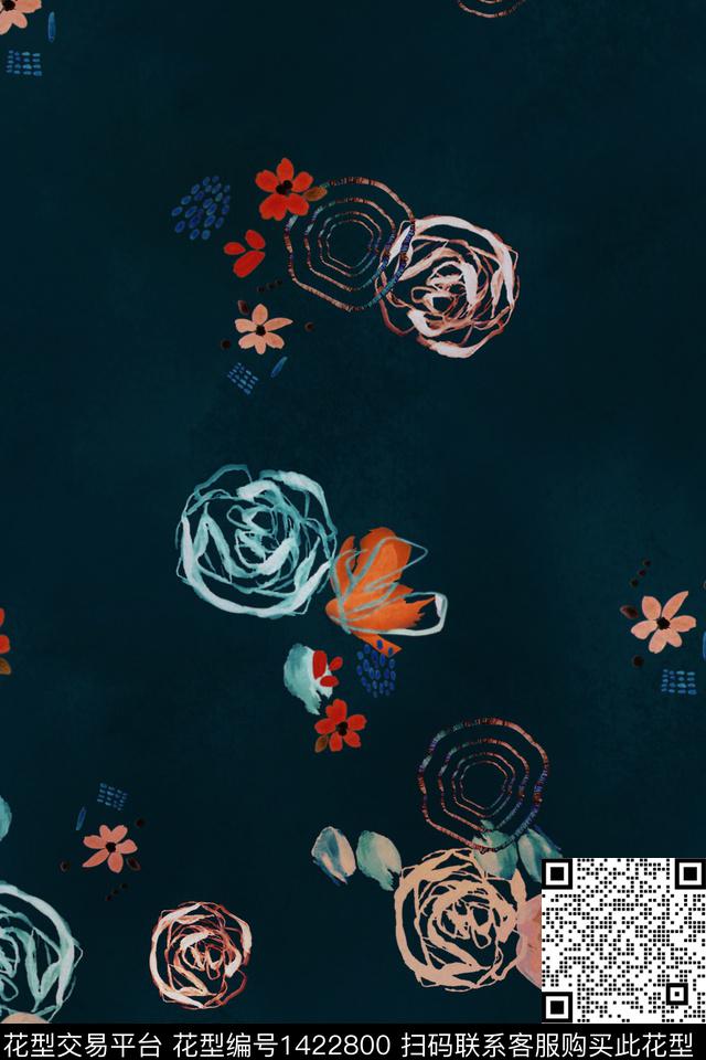 几何烂花华亿平台简约数码印花华亿平台下载（图片编号: 1422800） - 瓦栏（Walan）