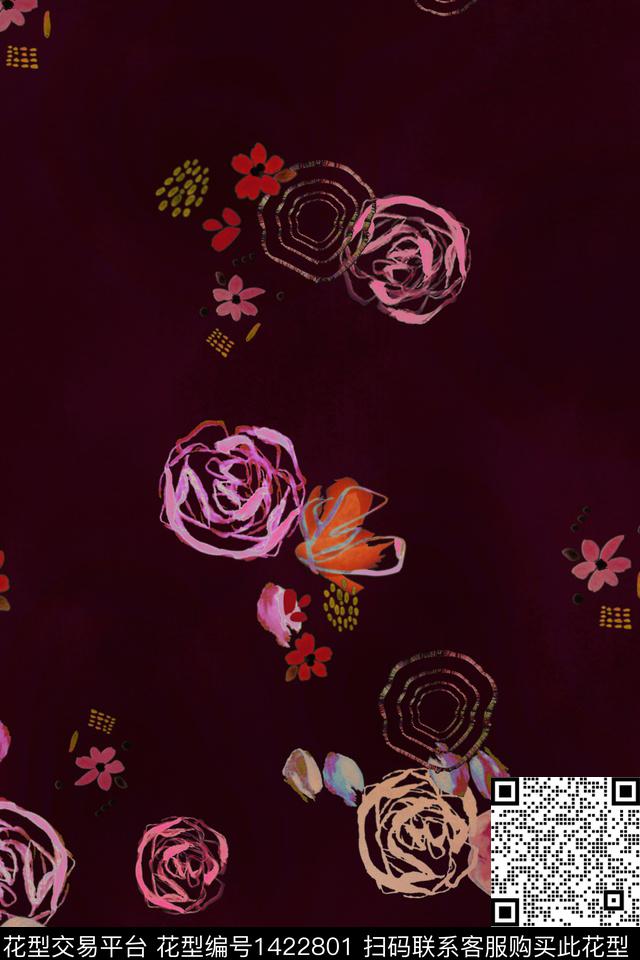 几何烂花华亿平台简约数码印花华亿平台下载（图片编号: 1422801） - 瓦栏（Walan）