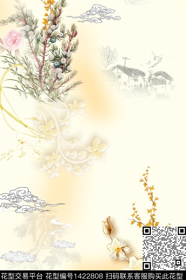 连衣裙女装旗袍传统印花华亿平台下载（图片编号: 1422808） - 瓦栏（Walan）