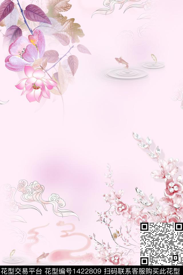 连衣裙女装旗袍传统印花华亿平台下载（图片编号: 1422809） - 瓦栏（Walan）