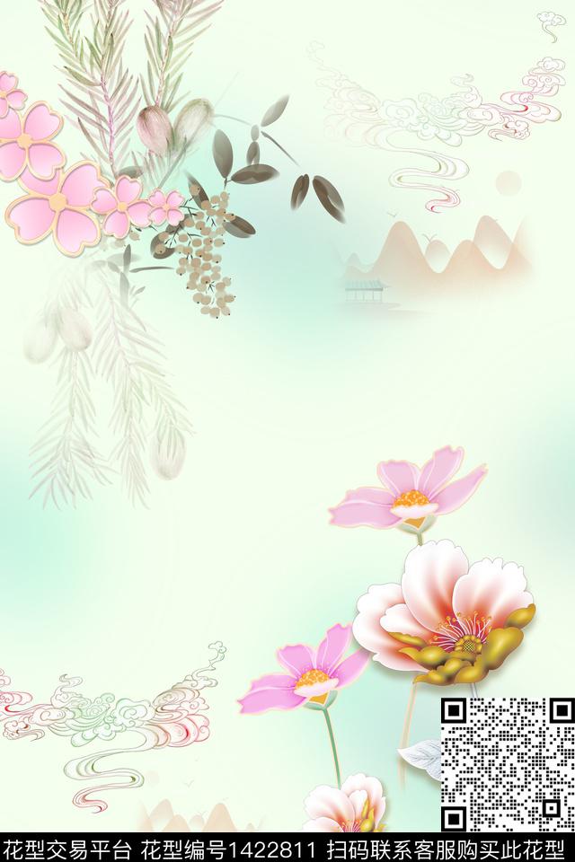 连衣裙女装旗袍传统印花华亿平台下载（图片编号: 1422811） - 瓦栏（Walan）