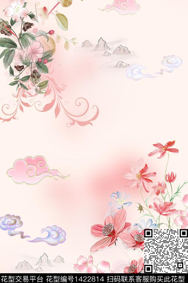 连衣裙女装旗袍传统印花华亿平台下载（图片编号: 1422814） - 瓦栏（Walan）