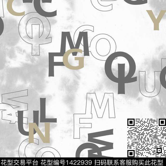 字母扎染华亿平台男装传统印花华亿平台下载（图片编号: 1422939） - 瓦栏（Walan）