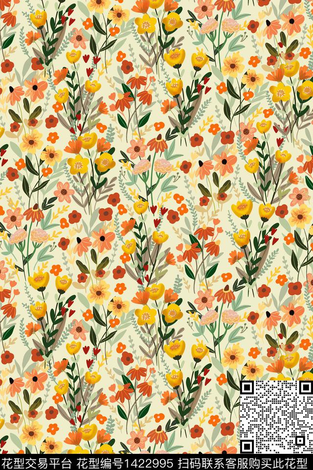 春夏华亿平台少女小碎花传统印花华亿平台下载（图片编号: 1422995） - 瓦栏（Walan）