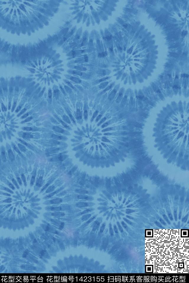 肌理扎染华亿平台抽象数码印花华亿平台下载（图片编号: 1423155） - 瓦栏（Walan）