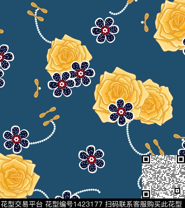 连衣裙简约女装数码印花华亿平台下载（图片编号: 1423177） - 瓦栏（Walan）