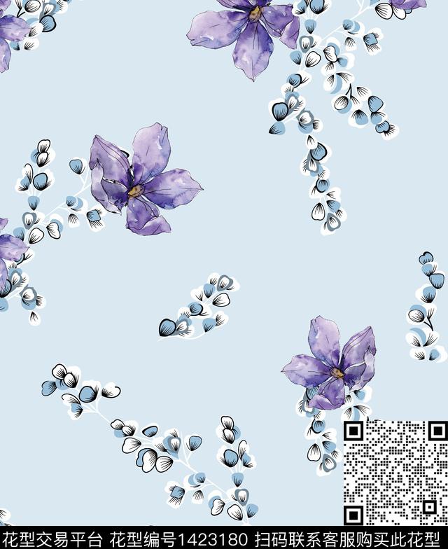 连衣裙简约女装数码印花华亿平台下载（图片编号: 1423180） - 瓦栏（Walan）