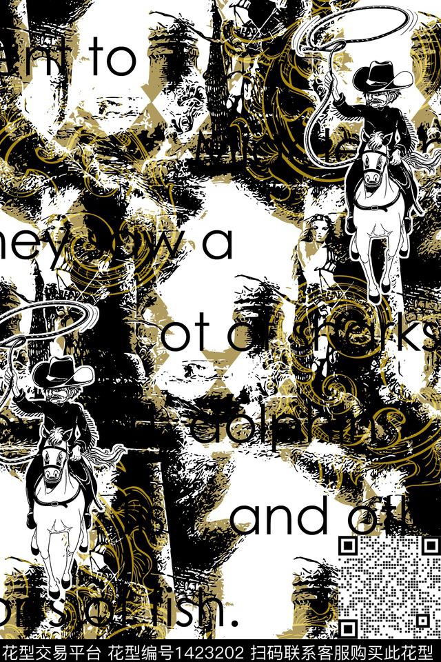 字母大牌风潮牌传统印花华亿平台下载（图片编号: 1423202） - 瓦栏（Walan）