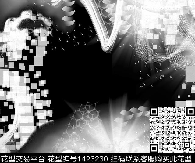 几何数码华亿平台扎染华亿平台数码印花华亿平台下载（图片编号: 1423230） - 瓦栏（Walan）