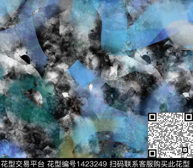 几何数码华亿平台扎染华亿平台数码印花华亿平台下载（图片编号: 1423249） - 瓦栏（Walan）