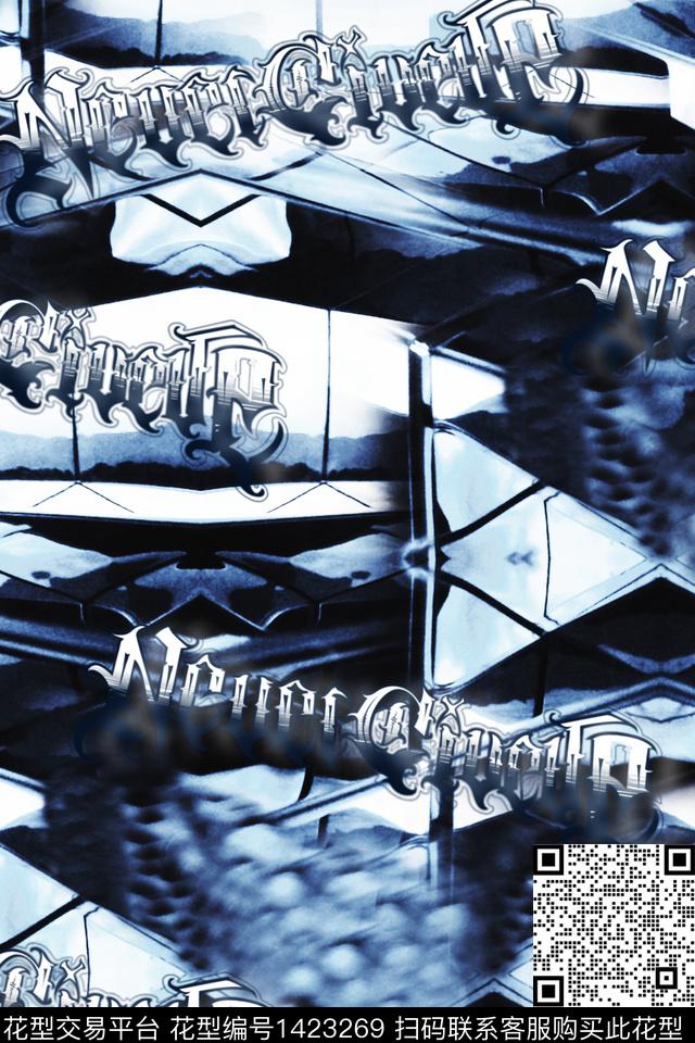 几何趋势华亿平台时尚数码印花华亿平台下载（图片编号: 1423269） - 瓦栏（Walan）