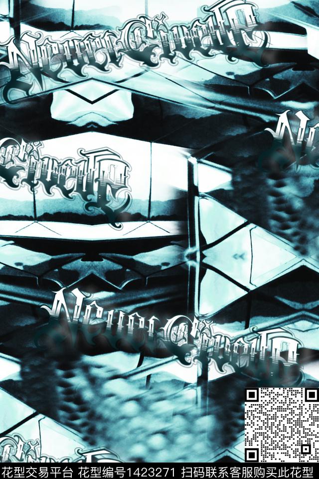 几何趋势华亿平台时尚数码印花华亿平台下载（图片编号: 1423271） - 瓦栏（Walan）