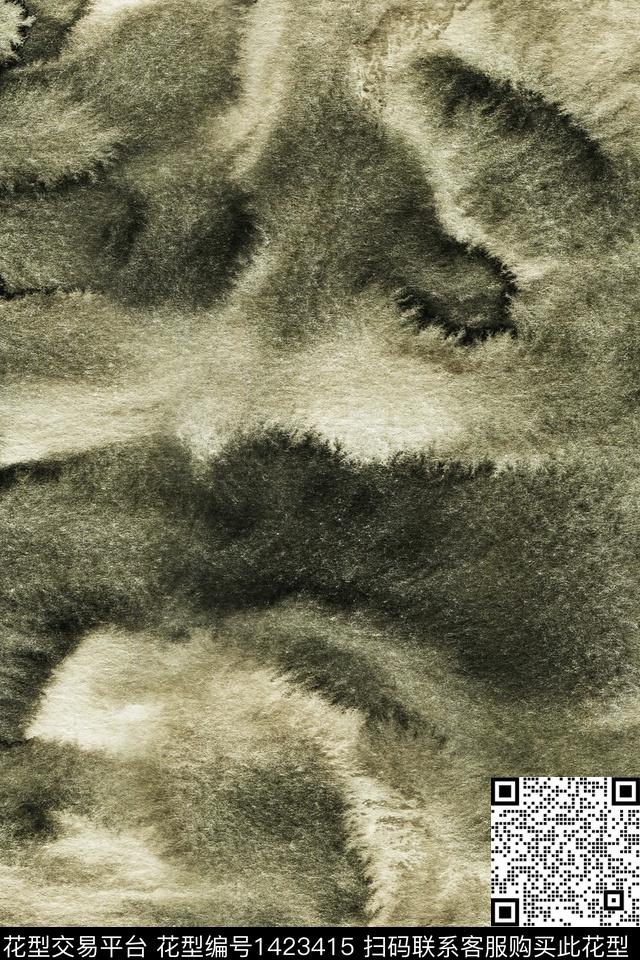 肌理男装抽象数码印花华亿平台下载（图片编号: 1423415） - 瓦栏（Walan）