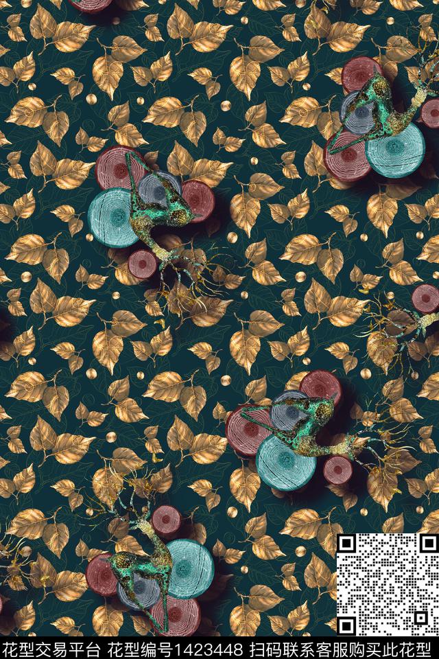 香云纱富贵花中老年数码印花华亿平台下载（图片编号: 1423448） - 瓦栏（Walan）