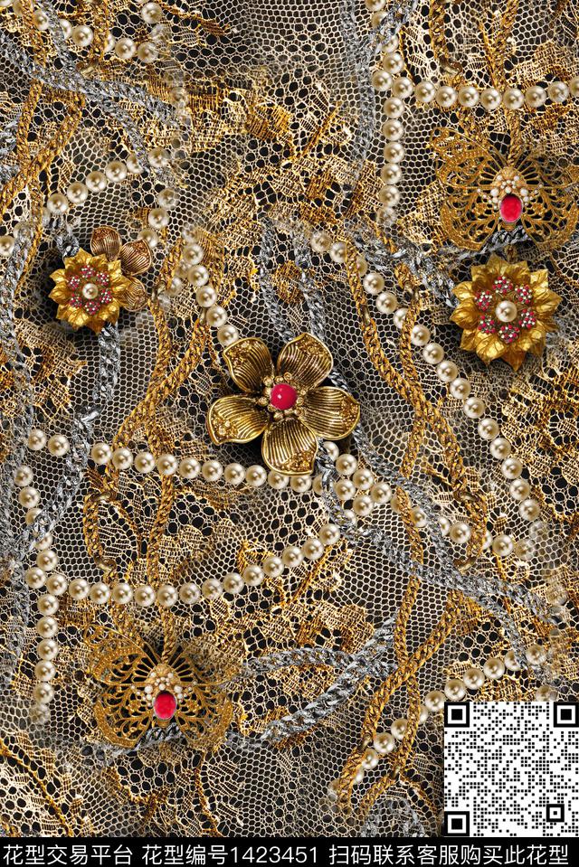 香云纱富贵花中老年数码印花华亿平台下载（图片编号: 1423451） - 瓦栏（Walan）