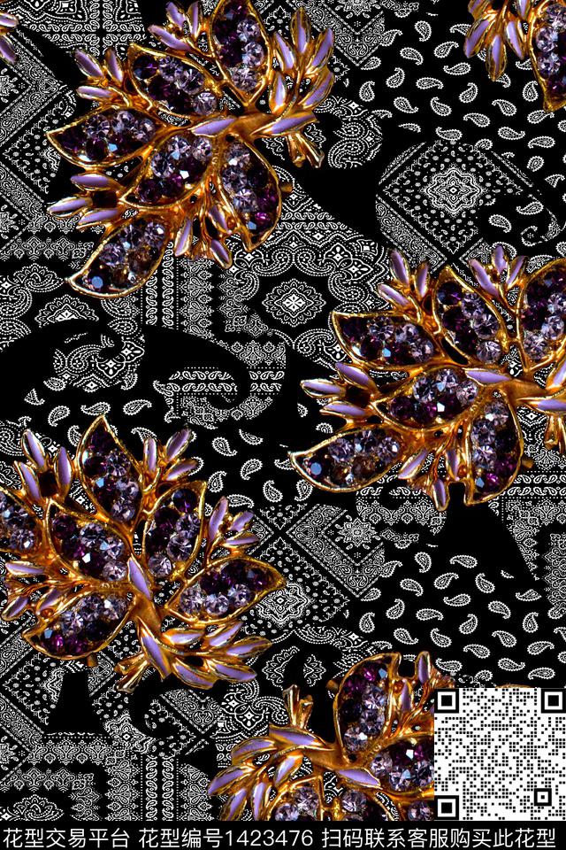 几何抽象艺术数码印花华亿平台下载（图片编号: 1423476） - 瓦栏（Walan）