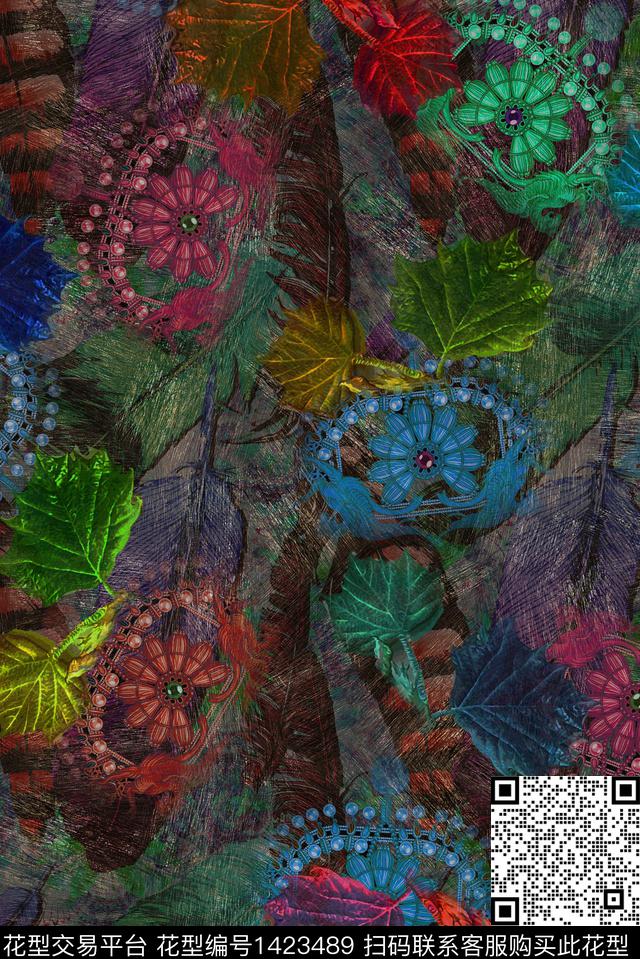 复古香云纱中老年数码印花华亿平台下载（图片编号: 1423489） - 瓦栏（Walan）