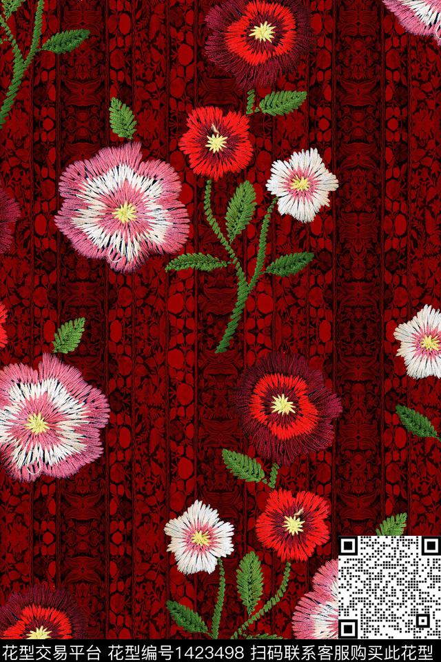 几何抽象艺术数码印花华亿平台下载（图片编号: 1423498） - 瓦栏（Walan）