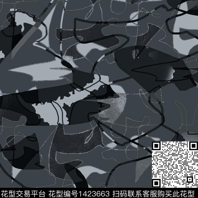 纸印花几何男装传统印花华亿平台下载（图片编号: 1423663） - 瓦栏（Walan）