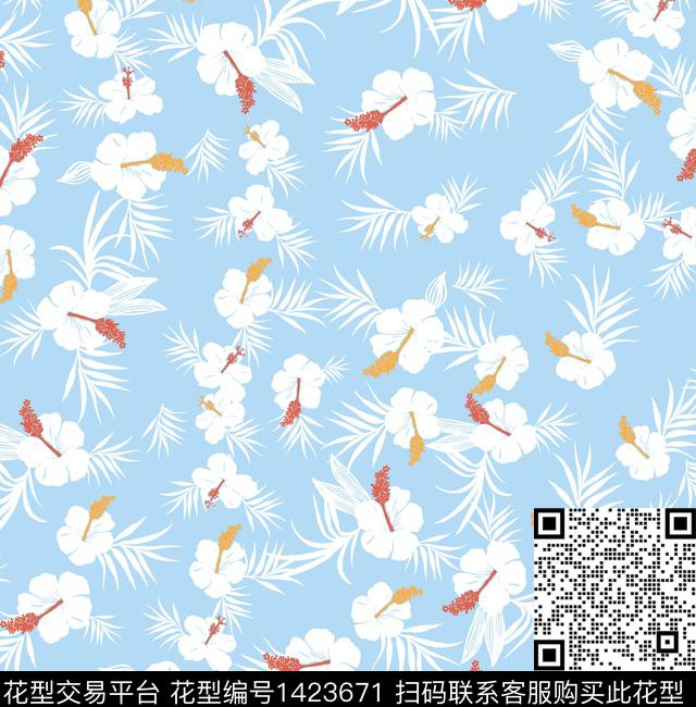 小碎花清新风审传统印花华亿平台下载（图片编号: 1423671） - 瓦栏（Walan）