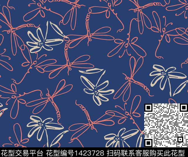 时尚肌理女装传统印花华亿平台下载（图片编号: 1423728） - 瓦栏（Walan）