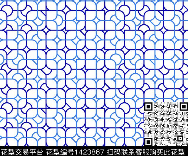 时尚抽象艺术传统印花华亿平台下载（图片编号: 1423867） - 瓦栏（Walan）