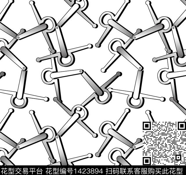 几何简约大牌风数码印花华亿平台下载（图片编号: 1423894） - 瓦栏（Walan）