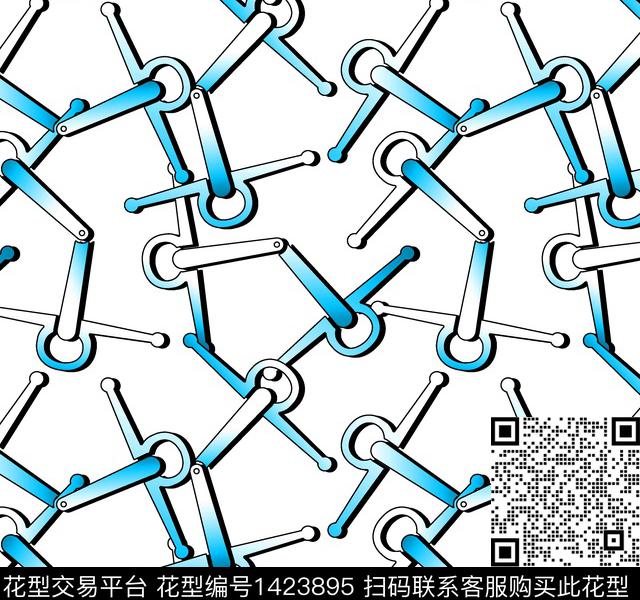 几何简约大牌风数码印花华亿平台下载（图片编号: 1423895） - 瓦栏（Walan）