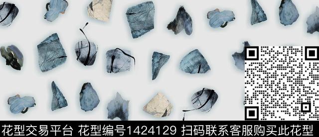 肌理笔触创意数码印花华亿平台下载（图片编号: 1424129） - 瓦栏（Walan）