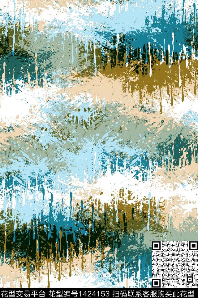 抽象男装户外家居服传统印花华亿平台下载（图片编号: 1424153） - 瓦栏（Walan）