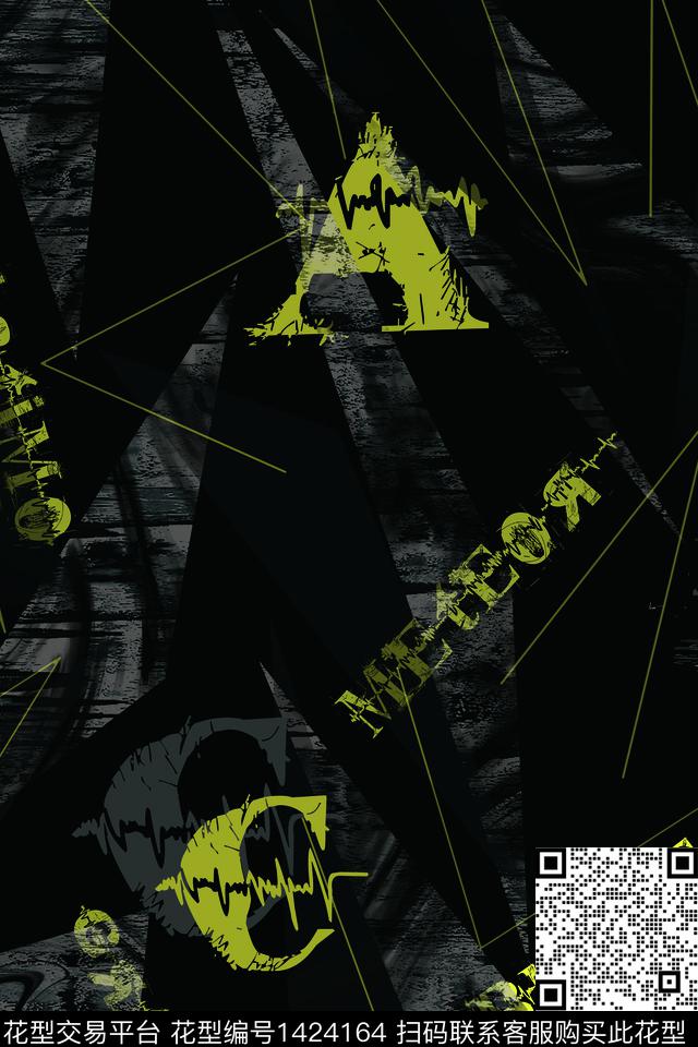 几何男装满版花字母传统印花华亿平台下载（图片编号: 1424164） - 瓦栏（Walan）