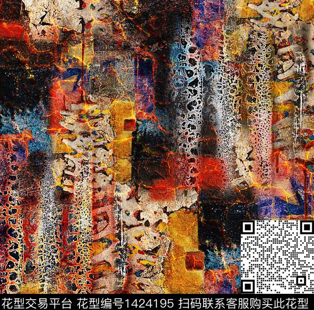 连衣裙花卉旗袍数码印花华亿平台下载（图片编号: 1424195） - 瓦栏（Walan）