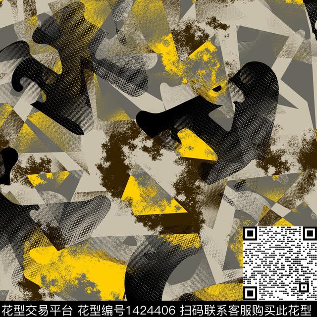 纸印花几何男装传统印花华亿平台下载（图片编号: 1424406） - 瓦栏（Walan）