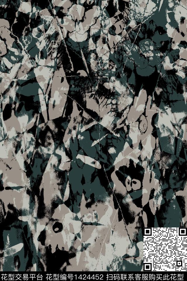 肌理男装抽象传统印花华亿平台下载（图片编号: 1424452） - 瓦栏（Walan）