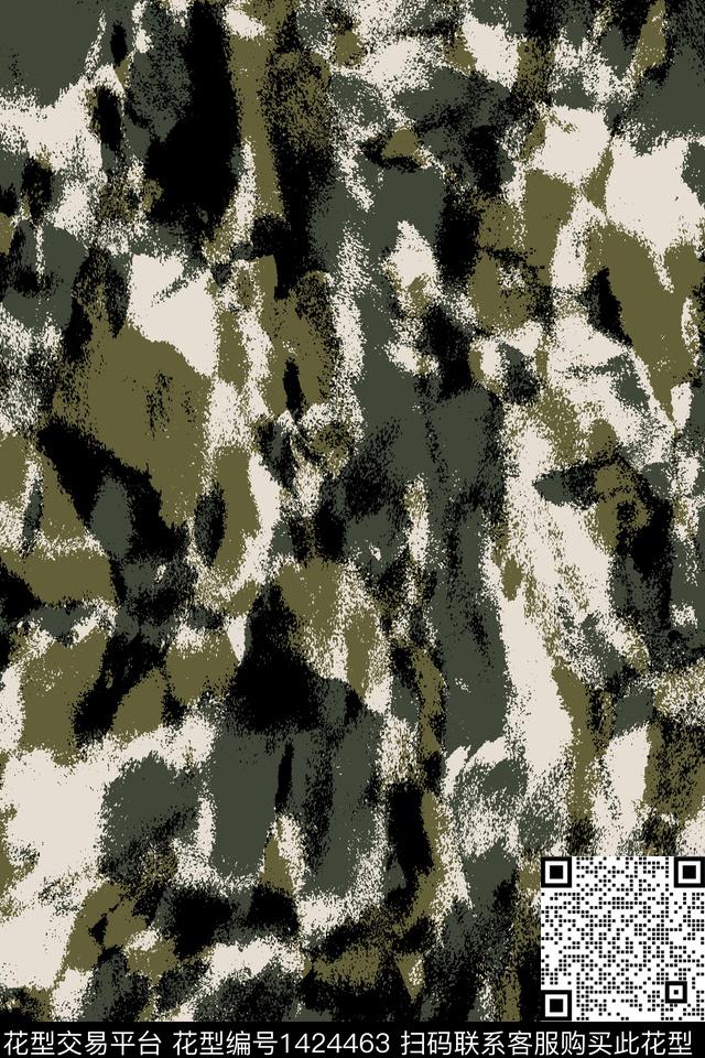 肌理男装抽象传统印花华亿平台下载（图片编号: 1424463） - 瓦栏（Walan）