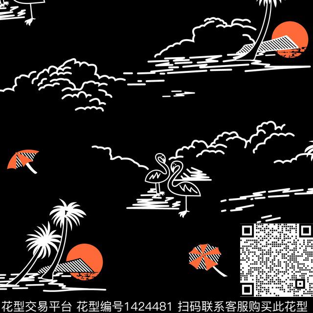 男士夹克黑白系列传统印花华亿平台下载（图片编号: 1424481） - 瓦栏（Walan）