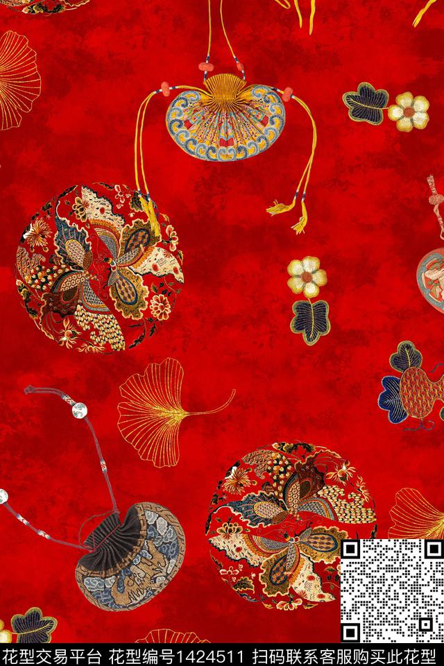 连衣裙女装旗袍数码印花华亿平台下载（图片编号: 1424511） - 瓦栏（Walan）