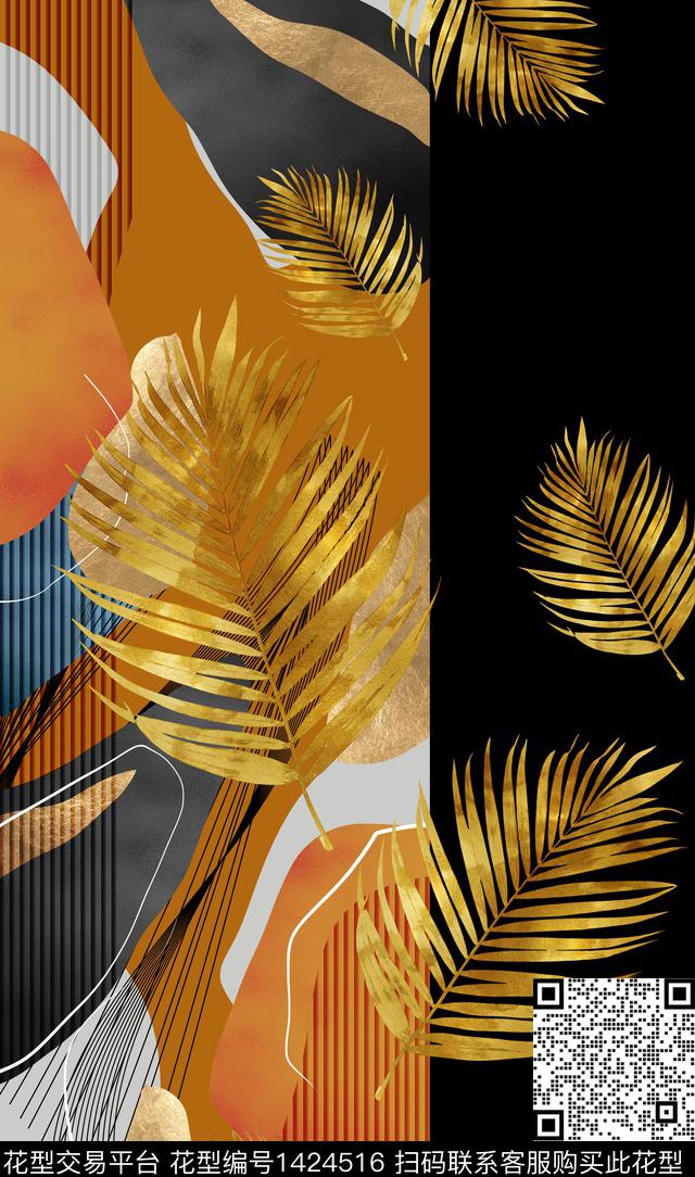 连衣裙女装中国风数码印花华亿平台下载（图片编号: 1424516） - 瓦栏（Walan）