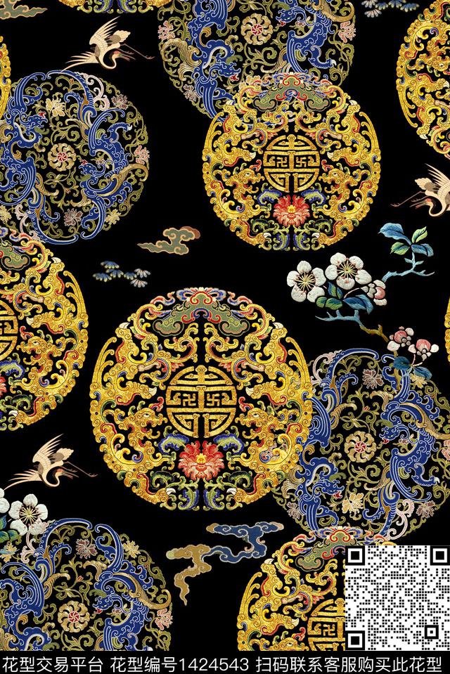 女装香云纱中国风数码印花华亿平台下载（图片编号: 1424543） - 瓦栏（Walan）