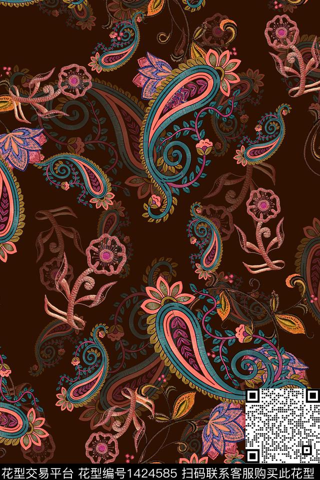 连衣裙女装香云纱传统印花华亿平台下载（图片编号: 1424585） - 瓦栏（Walan）