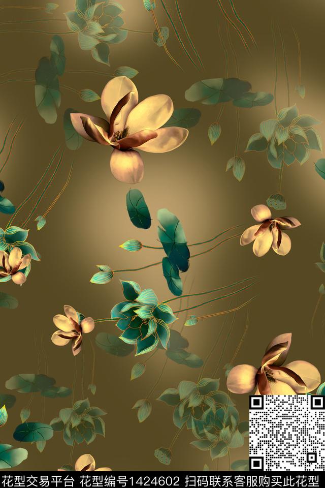 连衣裙女装香云纱传统印花华亿平台下载（图片编号: 1424602） - 瓦栏（Walan）