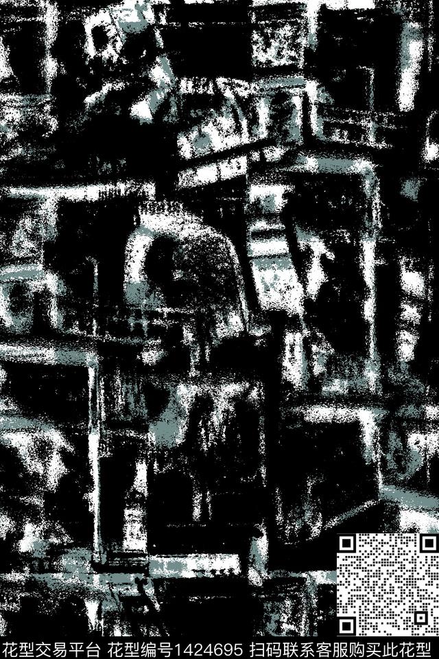 复古纹理大牌风传统印花华亿平台下载（图片编号: 1424695） - 瓦栏（Walan）