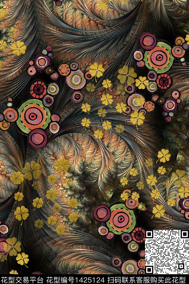 连衣裙女装香云纱传统印花华亿平台下载（图片编号: 1425124） - 瓦栏（Walan）