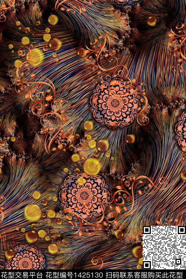 连衣裙女装香云纱传统印花华亿平台下载（图片编号: 1425130） - 瓦栏（Walan）