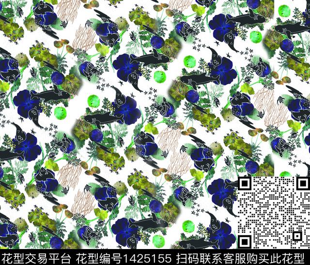 女装定位花几何动物花卉数码印花华亿平台下载（图片编号: 1425155） - 瓦栏（Walan）