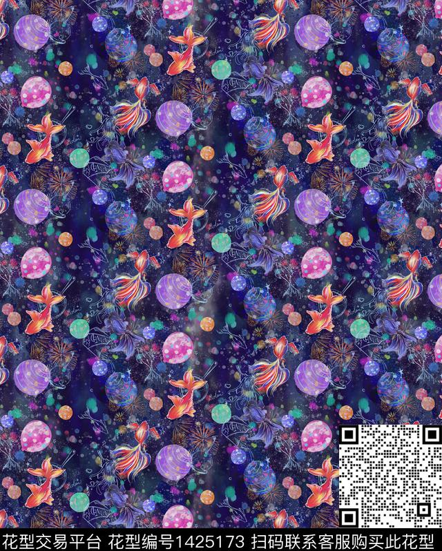 几何女装大牌风数码印花华亿平台下载（图片编号: 1425173） - 瓦栏（Walan）