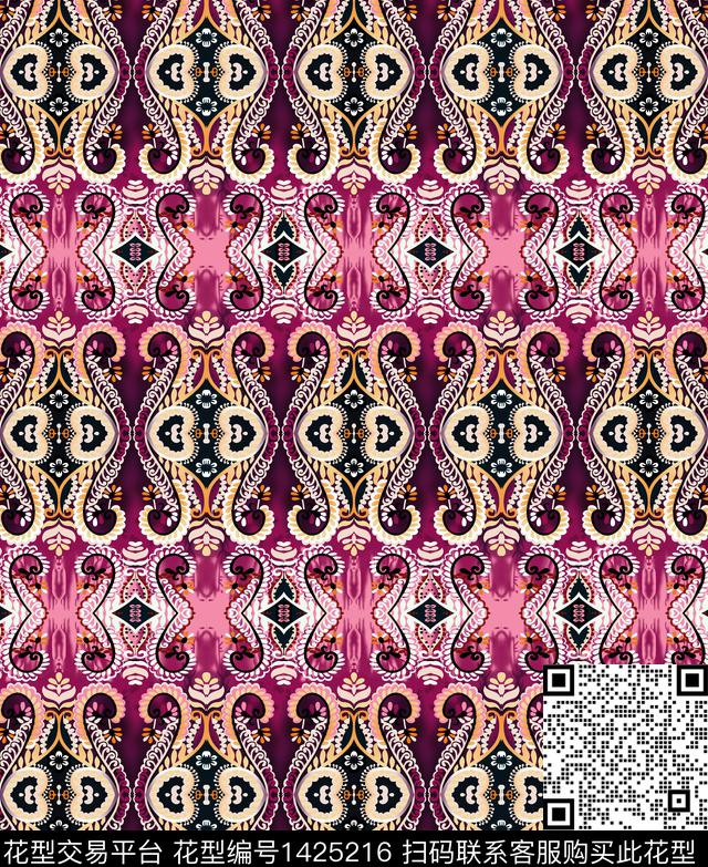 女装民族风中老年数码印花华亿平台下载（图片编号: 1425216） - 瓦栏（Walan）