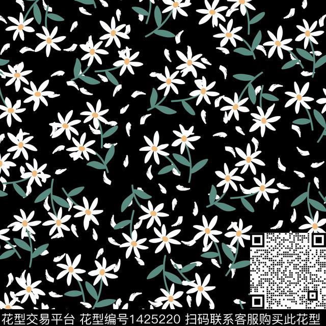 花卉大牌风小碎花数码印花华亿平台下载（图片编号: 1425220） - 瓦栏（Walan）