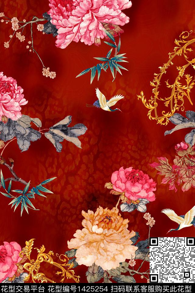 数码华亿平台女装香云纱数码印花华亿平台下载（图片编号: 1425254） - 瓦栏（Walan）