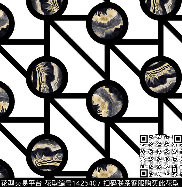 几何简约扎染华亿平台数码印花华亿平台下载（图片编号: 1425407） - 瓦栏（Walan）